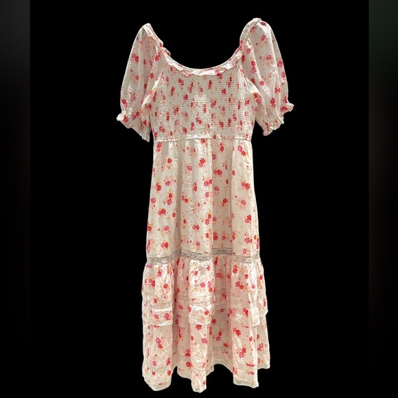 Love Shack Fancy x Target Cosette puff sleeve floral dress Size Small - Picture 2 of 14